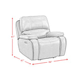 Atlantis Heritage Brown Power Motion Recliner with Power Head Recliner - Ornate Home