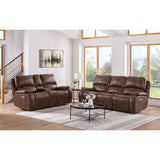 Atlantis Heritage Brown Power Motion Sofa with Power Motion Head Recliner - Ornate Home