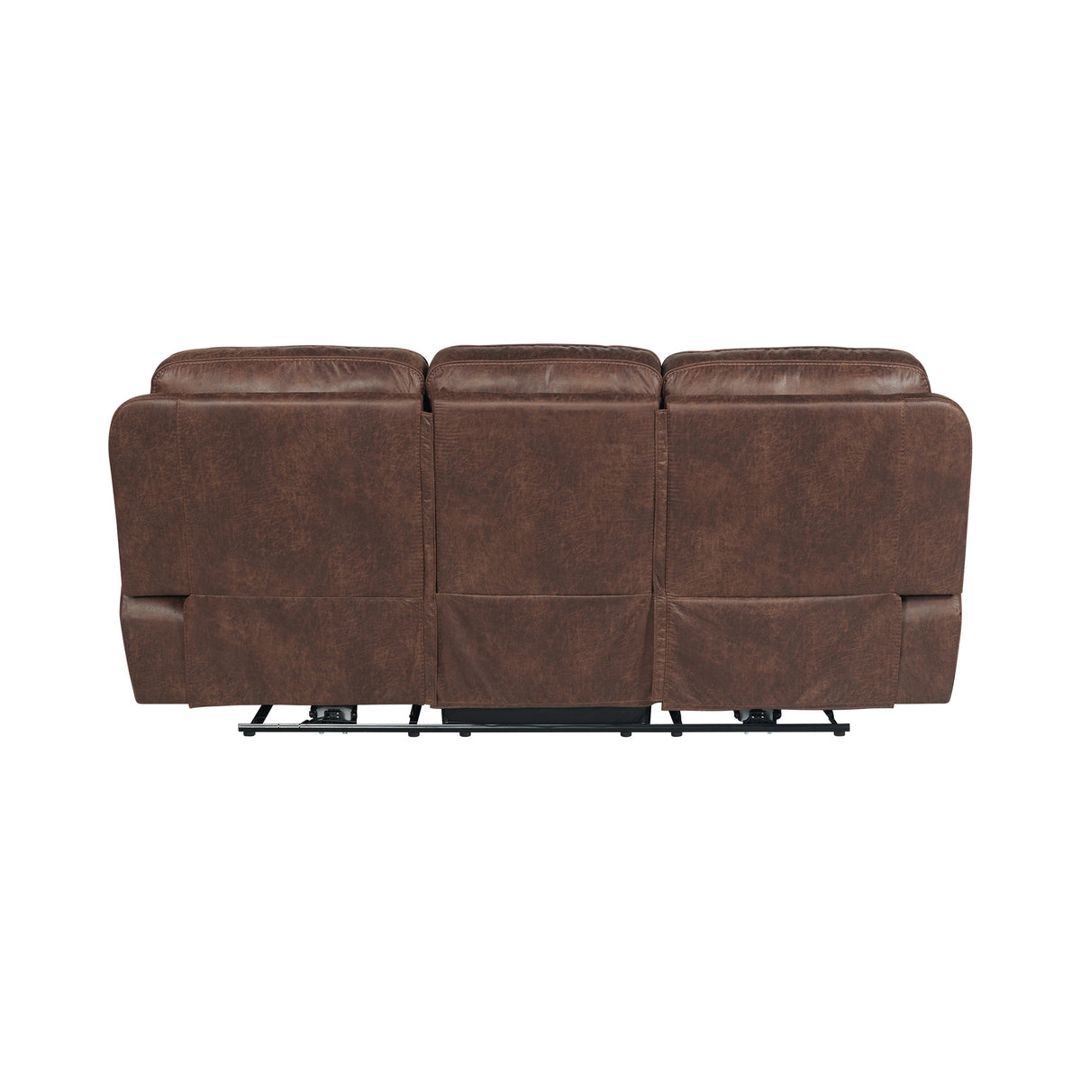 Atlantis Heritage Brown Power Motion Sofa with Power Motion Head Recliner - Ornate Home