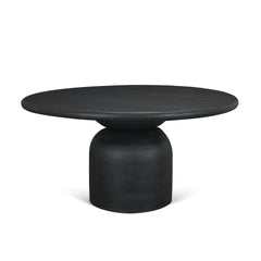 Atlas Black 60" Round Pedestal Dining Table