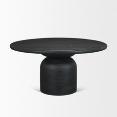Atlas Black 60" Round Pedestal Dining Table