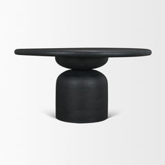 Atlas Black 60" Round Pedestal Dining Table