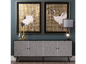 Atlas Black/Cream Four-Door Sideboard - Ornate Home