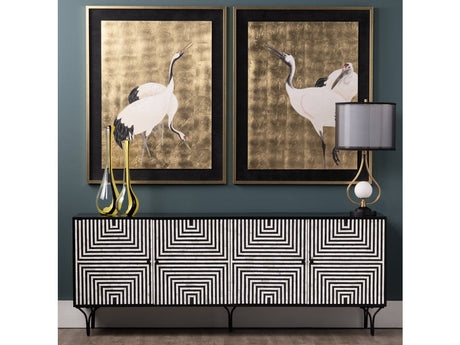 Atlas Black/Cream Four-Door Sideboard - Ornate Home