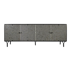 Atlas Black/Cream Four-Door Sideboard - Ornate Home