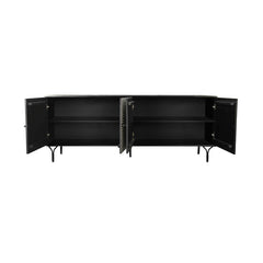 Atlas Black/Cream Four-Door Sideboard - Ornate Home