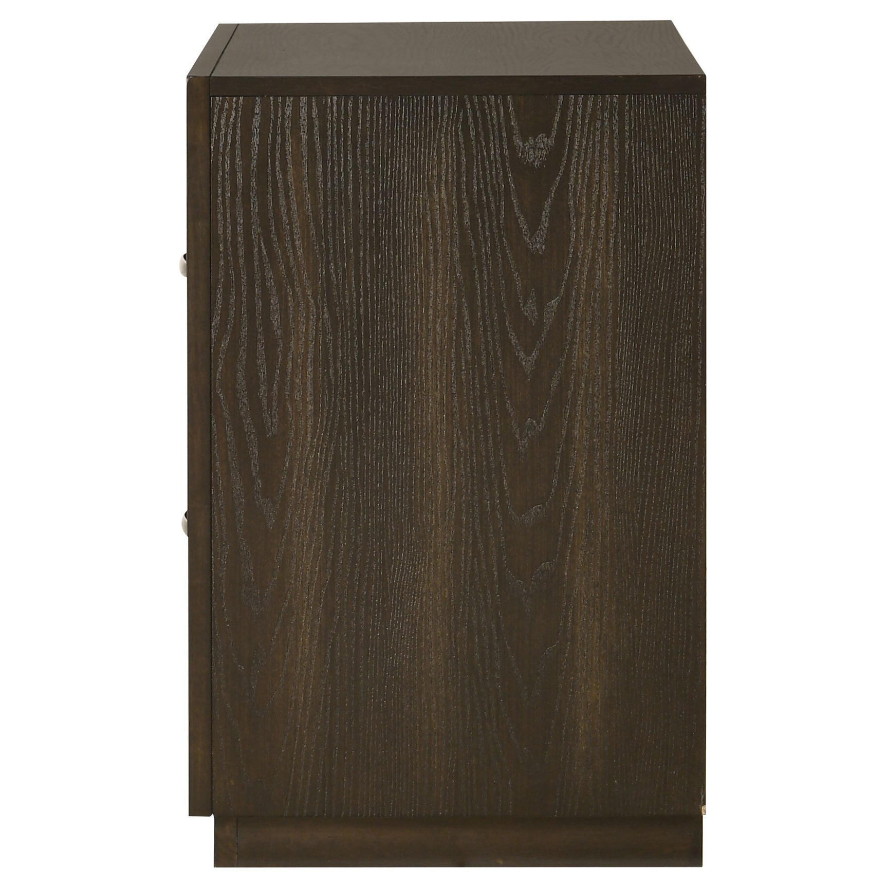 Atlas Dark Oak 2-drawer Bedroom Nightstand Bedside Table - Ornate Home