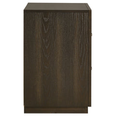 Atlas Dark Oak 2-drawer Bedroom Nightstand Bedside Table - Ornate Home