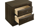 Atlas Dark Oak 2-drawer Bedroom Nightstand Bedside Table - Ornate Home