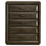 Atlas Dark Oak 5-drawer Bedroom Chest of Drawers - Ornate Home