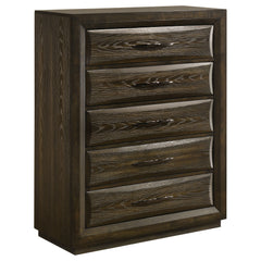 Atlas Dark Oak 5-piece Queen Bedroom Set - Ornate Home