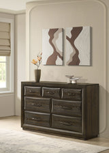 Atlas Dark Oak 7-drawer Bedroom Dresser Cabinet - Ornate Home