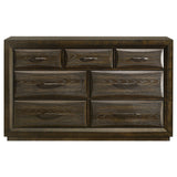 Atlas Dark Oak 7-drawer Bedroom Dresser Cabinet - Ornate Home