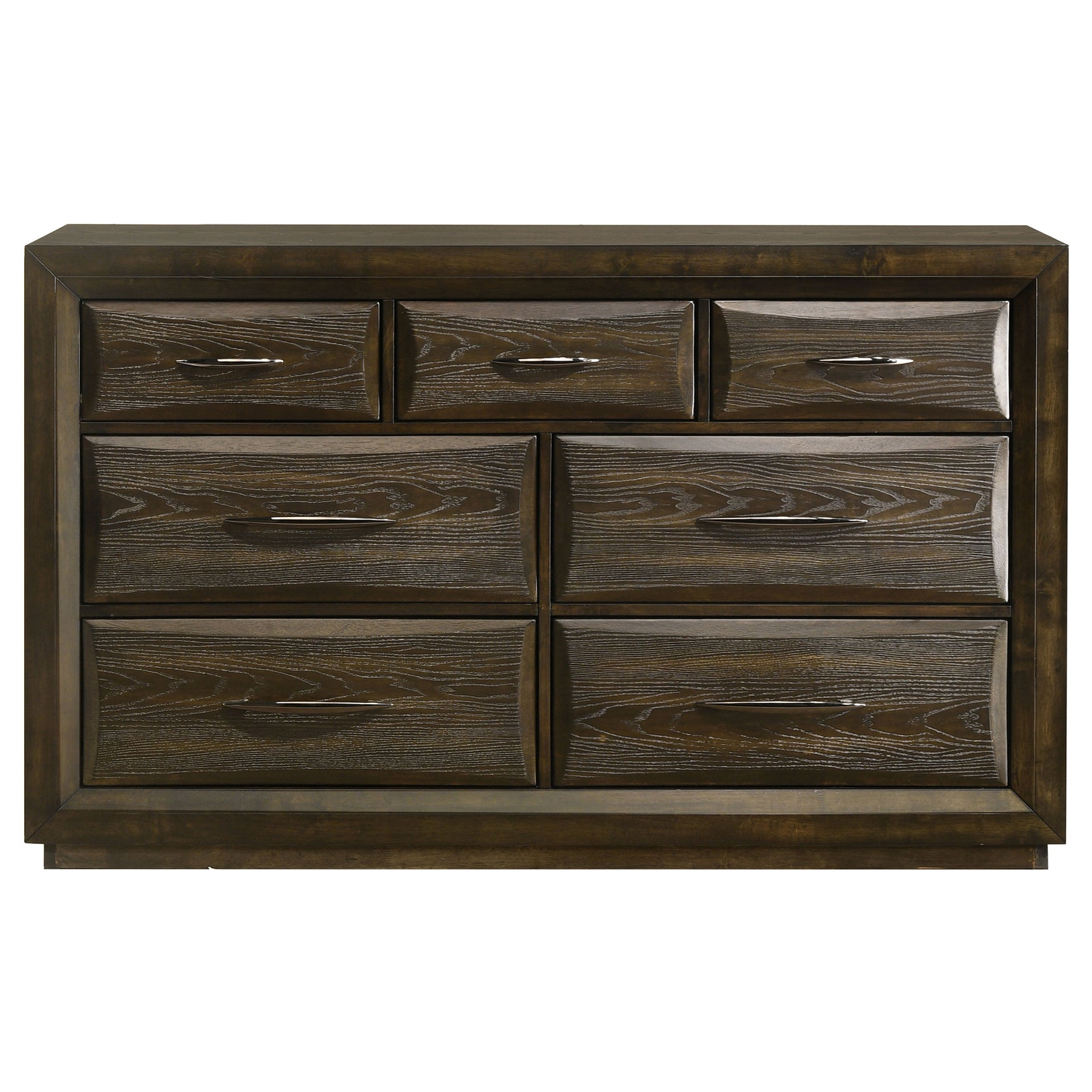 Atlas Dark Oak 7-drawer Bedroom Dresser Cabinet - Ornate Home