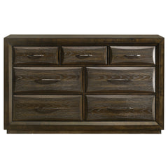 Atlas Dark Oak 7-drawer Bedroom Dresser Cabinet - Ornate Home