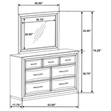 Atlas Dark Oak 7-drawer Bedroom Dresser and Mirror Set - Ornate Home