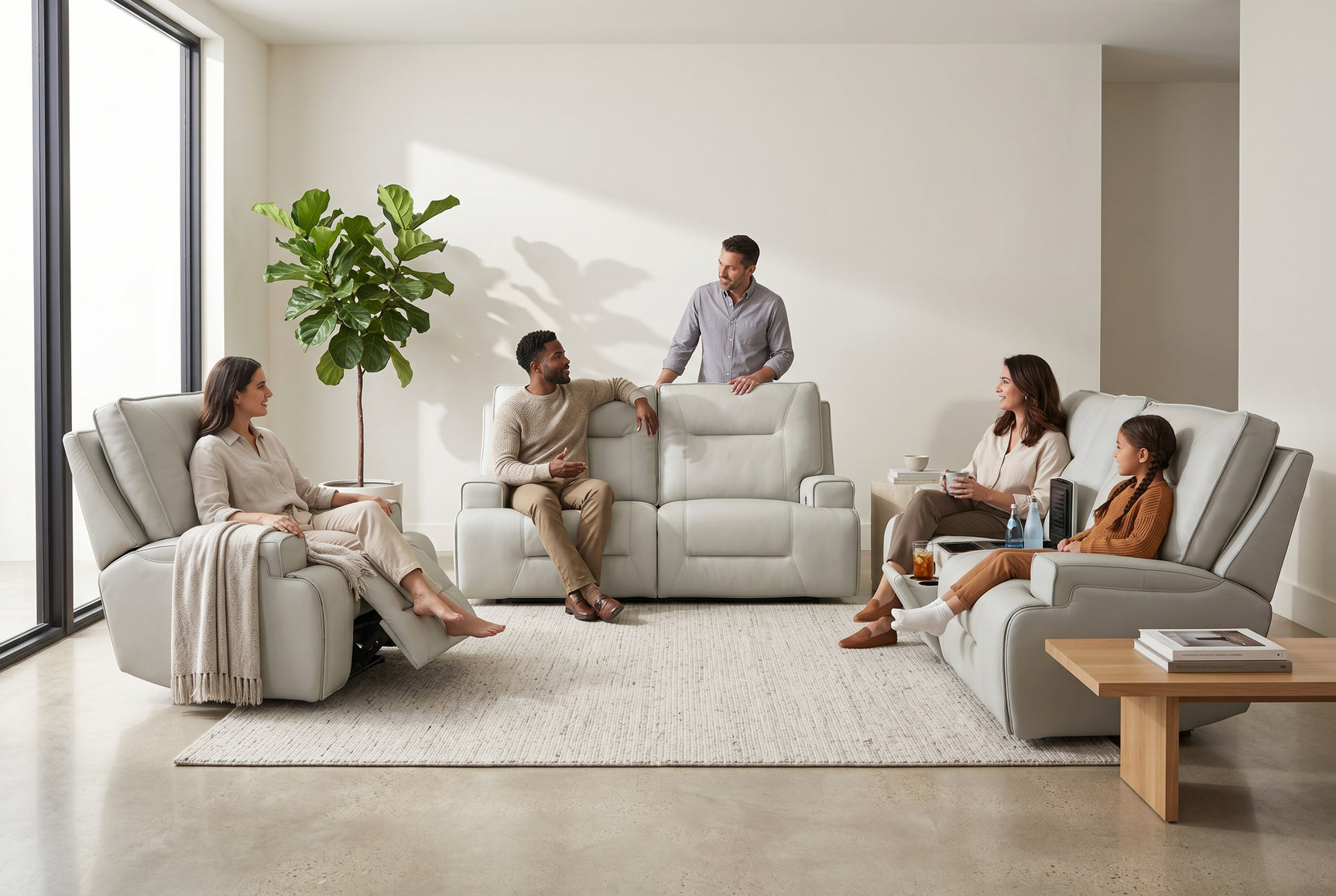 Atlas Fog Zero Gravity Power Reclining Sofa - Ornate Home