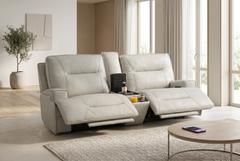 Atlas Fog Zero Gravity Power Reclining Sofa w/ Fridge - Ornate Home
