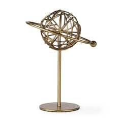 Atlas Gold 12"H Metal Solar System Ornament - Ornate Home