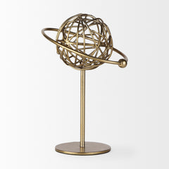 Atlas Gold 12"H Metal Solar System Ornament - Ornate Home