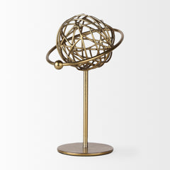 Atlas Gold 12"H Metal Solar System Ornament - Ornate Home