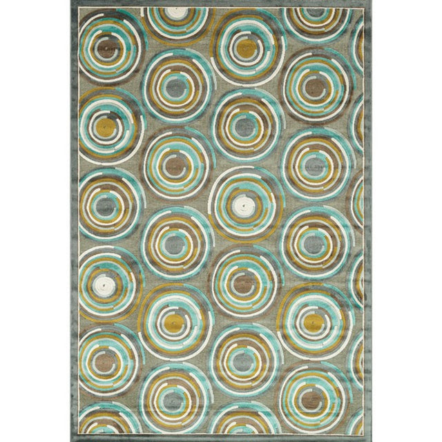 Atlas Gray/Aqua Large Area Rug - Ornate Home