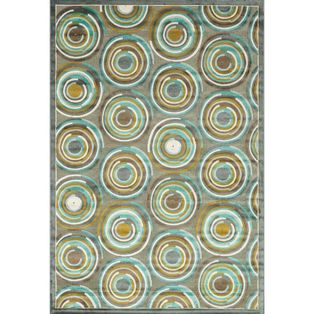 Atlas Gray/Aqua Medium Area Rug - Ornate Home