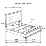 Atlas Grey/Dark Oak 63-inch California King Upholstered Panel Bed - Ornate Home