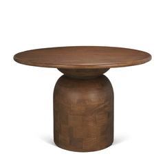 Atlas Medium Brown 42" Round Pedestal Dining Table - Ornate Home