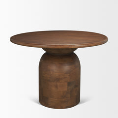 Atlas Medium Brown 42" Round Pedestal Dining Table - Ornate Home