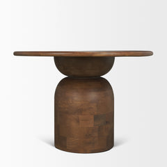 Atlas Medium Brown 42" Round Pedestal Dining Table - Ornate Home