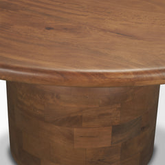 Atlas Medium Brown 42" Round Pedestal Dining Table - Ornate Home