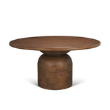 Atlas Medium Brown 60" Round Pedestal Dining Table