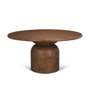 Atlas Medium Brown 60" Round Pedestal Dining Table - Ornate Home
