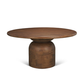 Atlas Medium Brown 60" Round Pedestal Dining Table