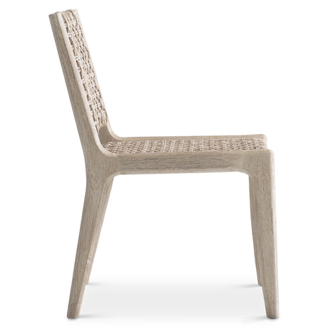 Atlas Sea Oat/Pampas Outdoor Side Chair (Teak Frame) - Ornate Home