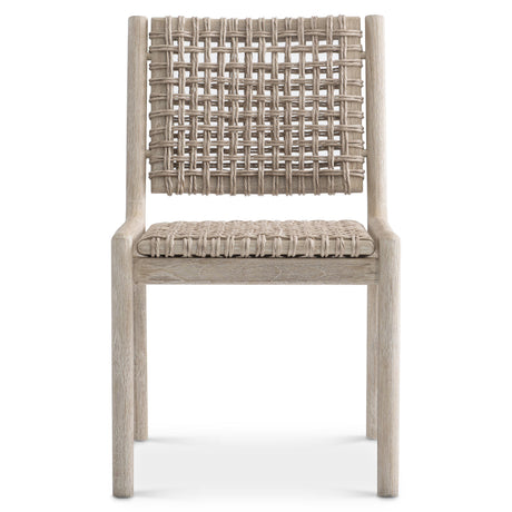 Atlas Sea Oat/Pampas Outdoor Side Chair (Teak Frame) - Ornate Home