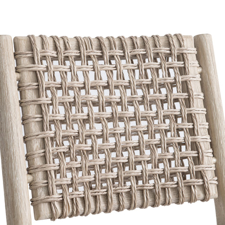 Atlas Sea Oat/Pampas Outdoor Side Chair (Teak Frame) - Ornate Home