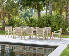 Atlas Sea Oat/Pampas Outdoor Side Chair (Teak Frame) - Ornate Home