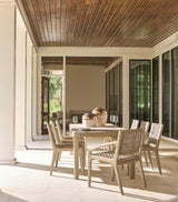 Atlas Sea Oat/Pampas Outdoor Side Chair (Teak Frame) - Ornate Home