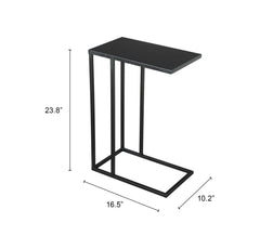 Atom Black Side Table - Ornate Home