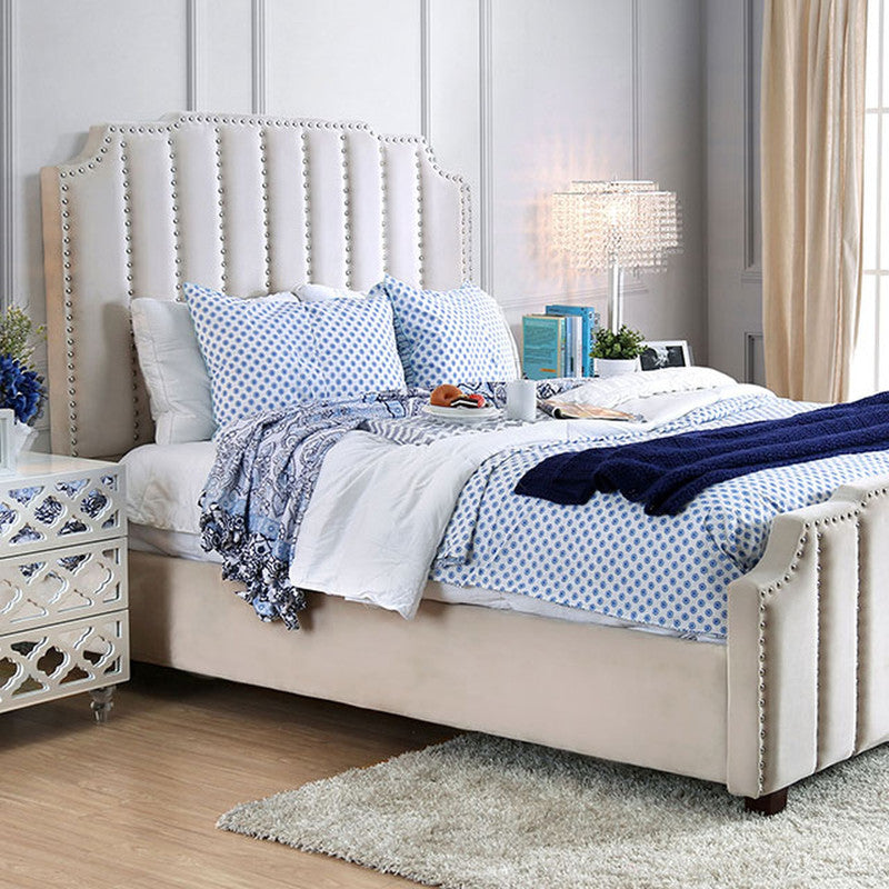 Atria Beige Queen Bed - Ornate Home