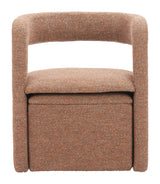 Atria Tawny Brown Accent Chair & Ottoman - Ornate Home