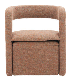 Atria Tawny Brown Accent Chair & Ottoman - Ornate Home