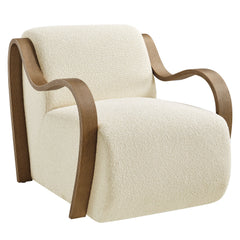 Atrium Cream Lattice Boucle Accent Armchair - Ornate Home