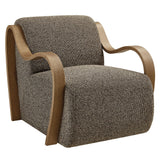 Atrium Earth Lattice Boucle Accent Armchair - Ornate Home
