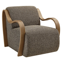 Atrium Earth Lattice Boucle Accent Armchair - Ornate Home
