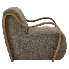 Atrium Earth Lattice Boucle Accent Armchair - Ornate Home