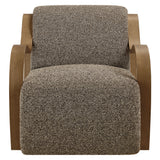 Atrium Earth Lattice Boucle Accent Armchair - Ornate Home