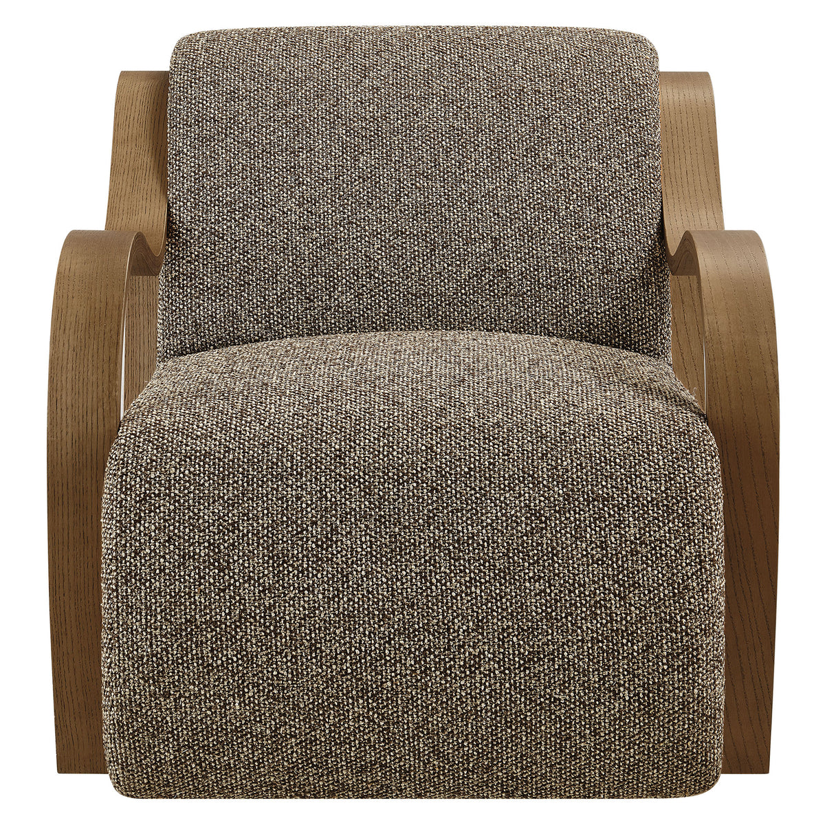 Atrium Earth Lattice Boucle Accent Armchair - Ornate Home